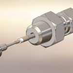Triaxial MI cable with ceramic metal termination and type N connector